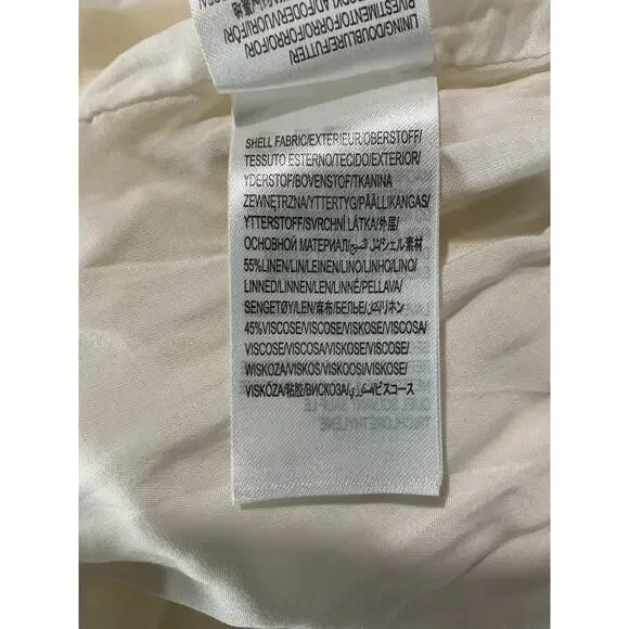 Farm Rio Cut Out White Linen Midi Dress Size XS - Picture 5 of 8